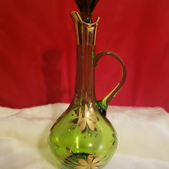 Vintage Romanian Crystal Wine Decanter and 5 cordi - Picture 5 of 6